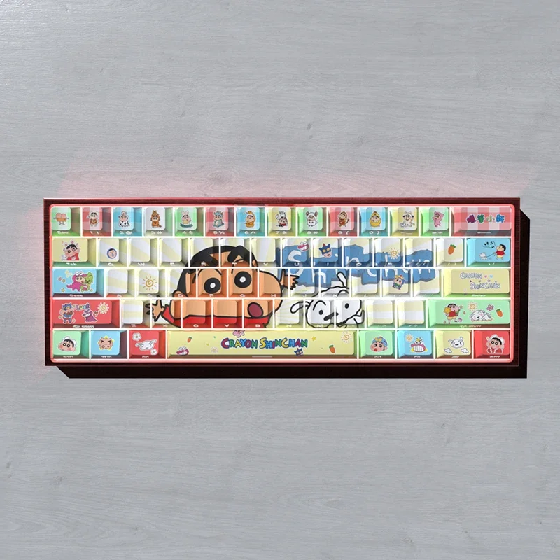 

74 Keys Keycaps Set for Mechanical Keyboards Cartoon Crayon Shin-chan Theme Keycaps High Quality PBT Material Durable Keycap
