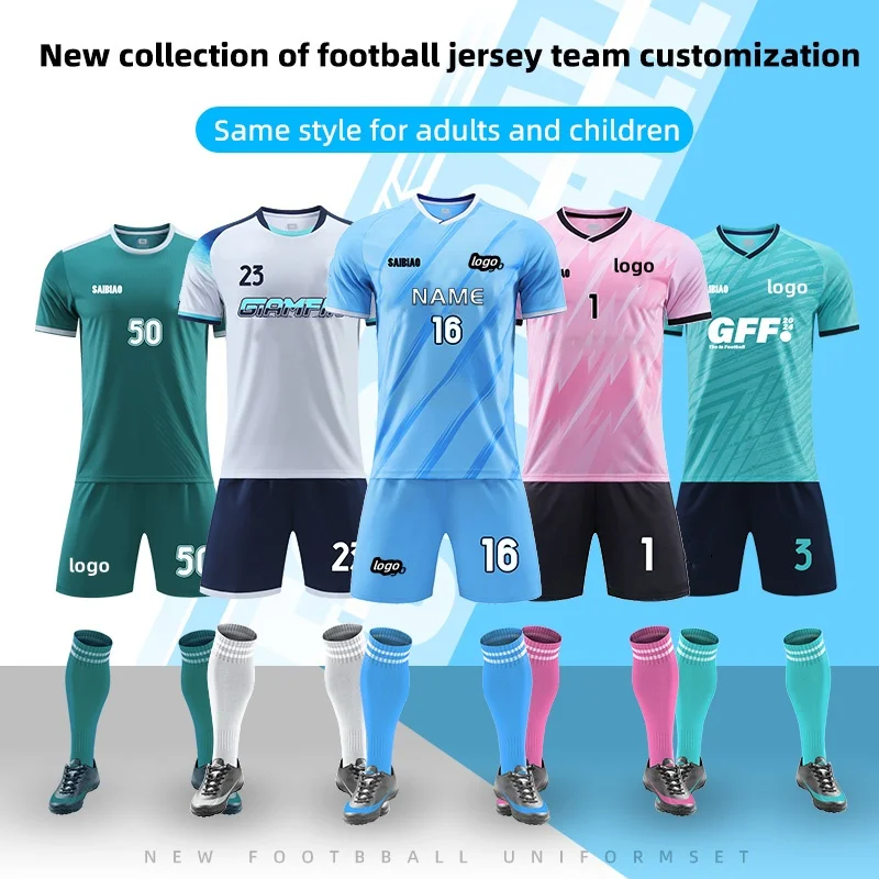 Adult Kids Football Jerseys Men Customize Soccer Uniforms Sports Clothes Women Futsal Sportswear Team Training Tracksuit Outfit