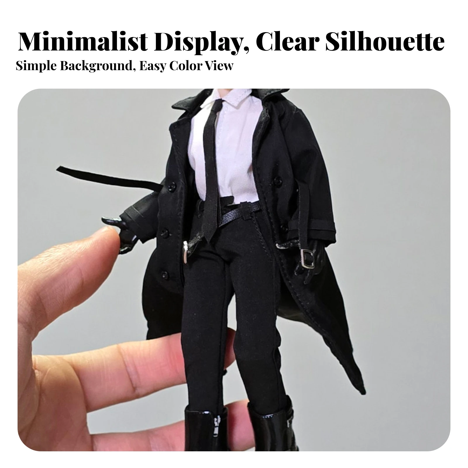 BJD Overcoat Coat Double-Breasted Doll Overcoat Coat Long Sleeves Stitched Edges