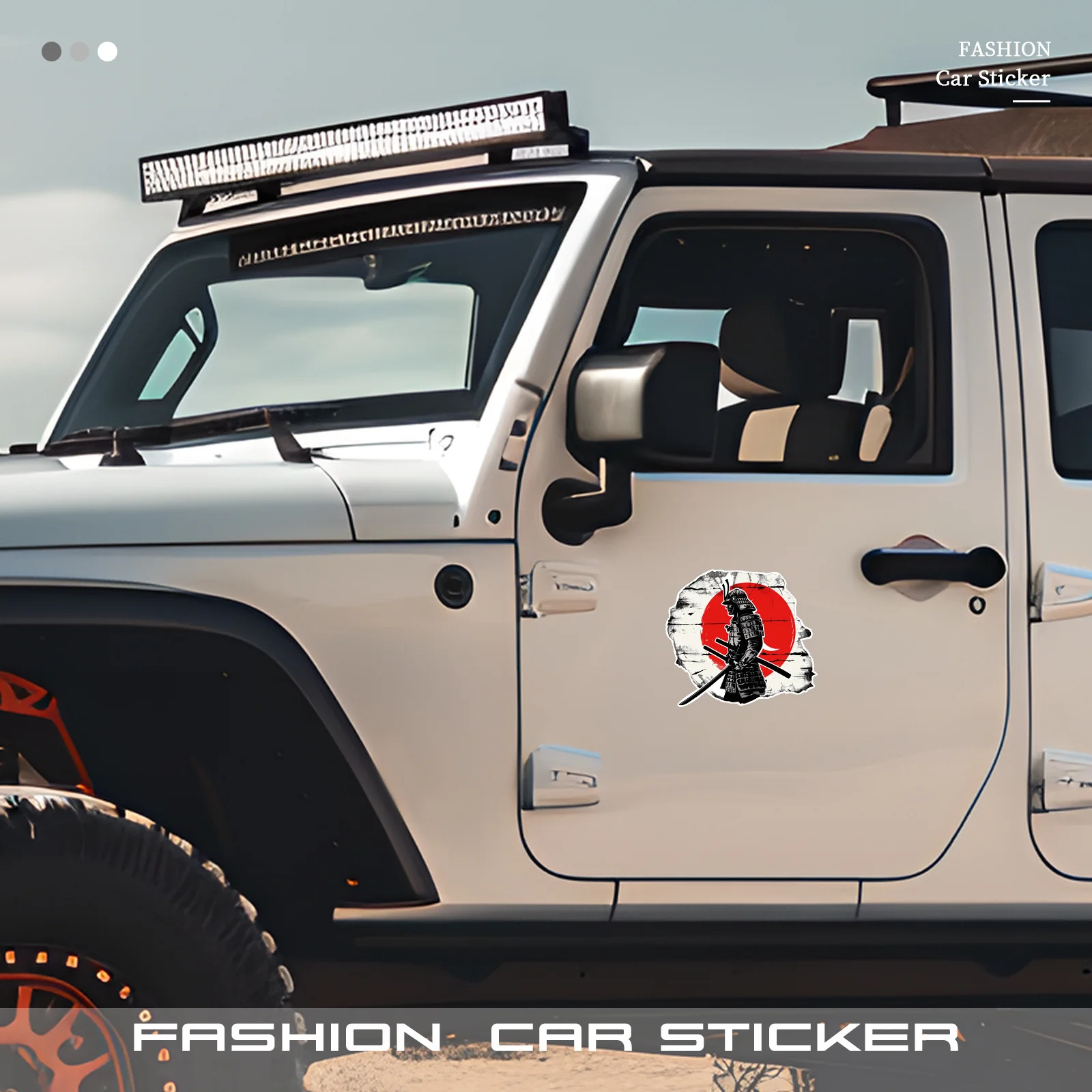 1Pc Waterproof Vinyl Samurai Warrior Decal Durable Sticker for Motorcycle Helmet Car Laptop EV Decor view 4