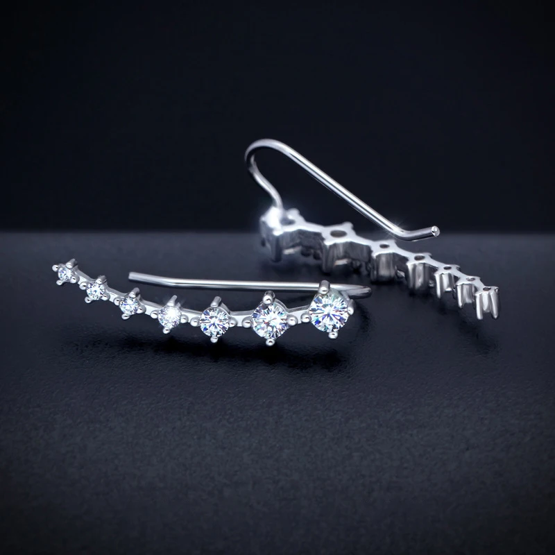 Modian 4 Different Style Luxury Clips Earring for Women Dazzling  Zircon Sterling Silver 925 Earring Wedding Gift Fine Jewelry