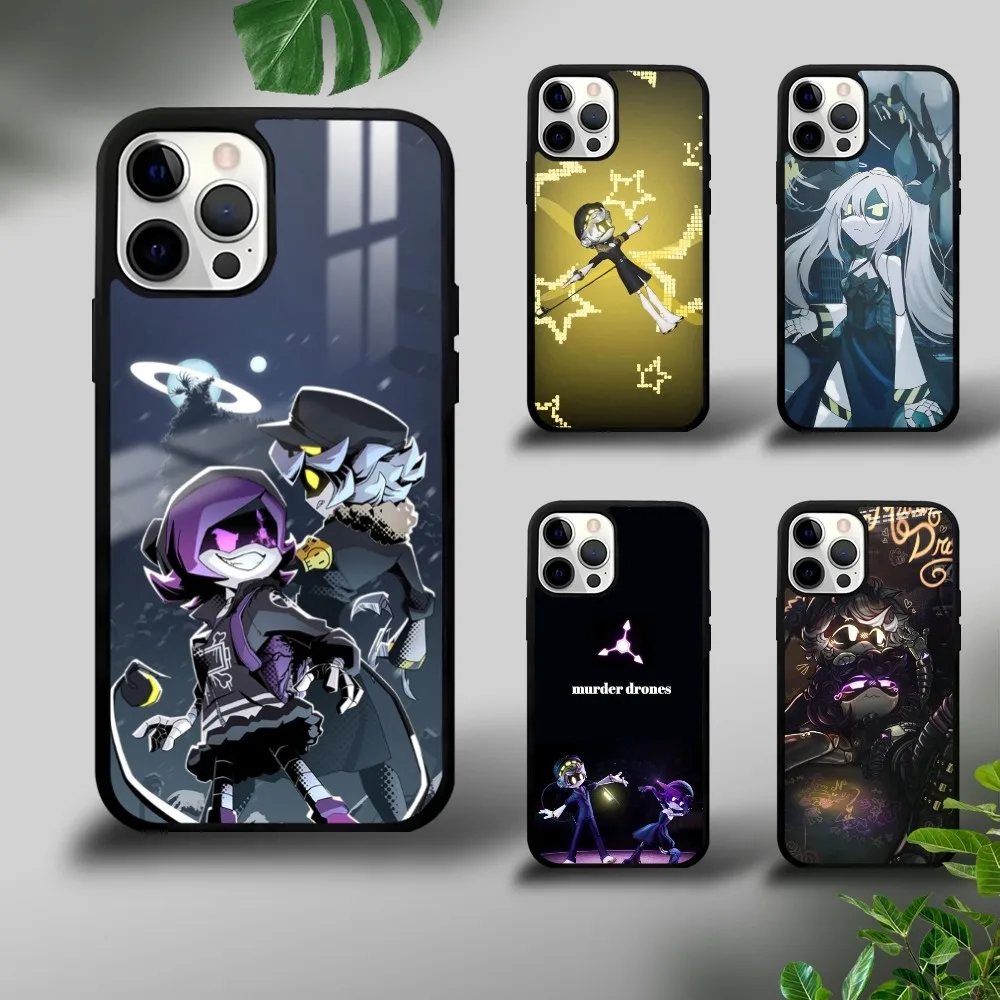 

Game M-Murder Drones N V J Phone Case For iPhone 16 15 14 13 12 11 Pro Xs Max Mini Plus Celulares Hard Funda