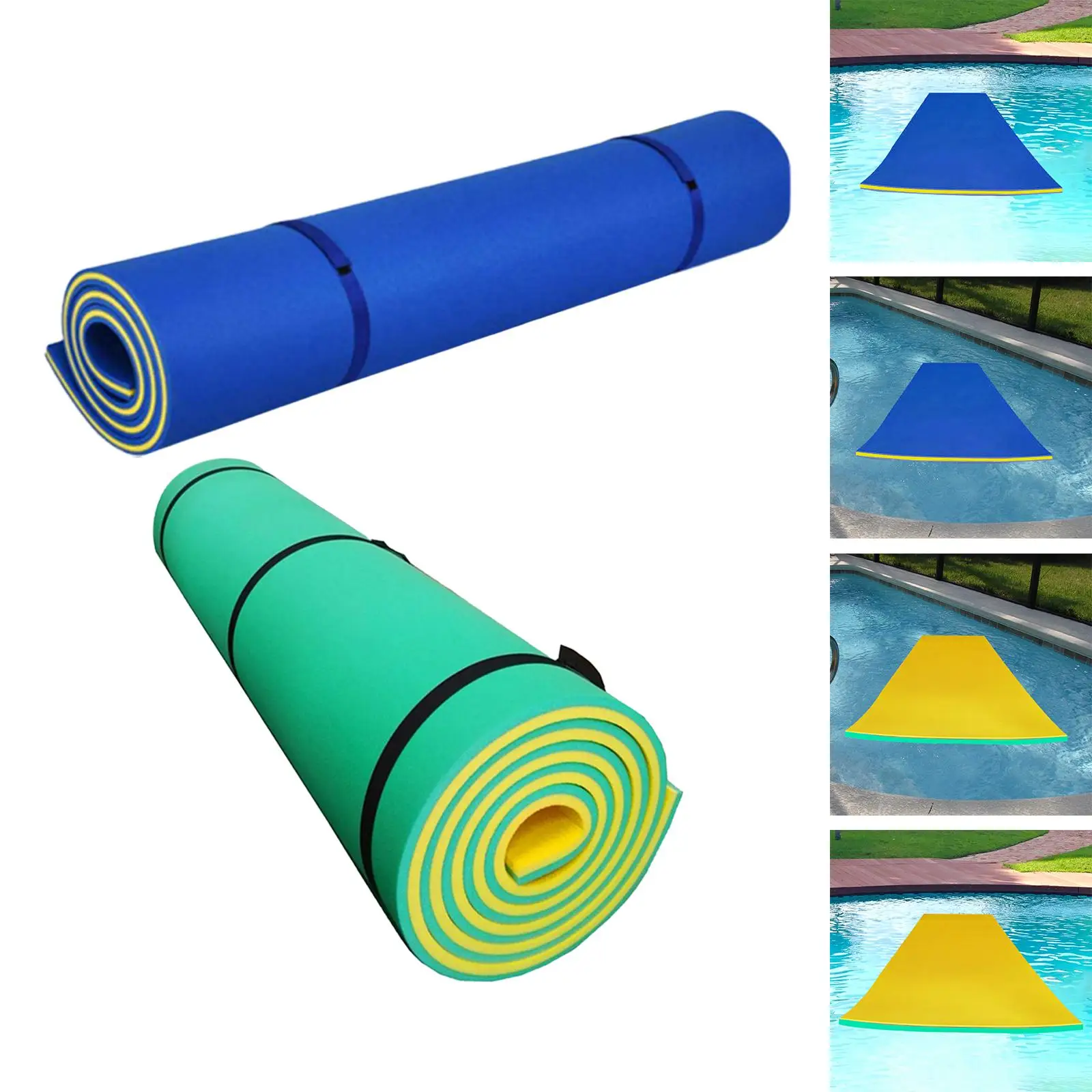 Water Float Mat Pool Floating Raft Relaxing Unsinkable Water Recreation Floats