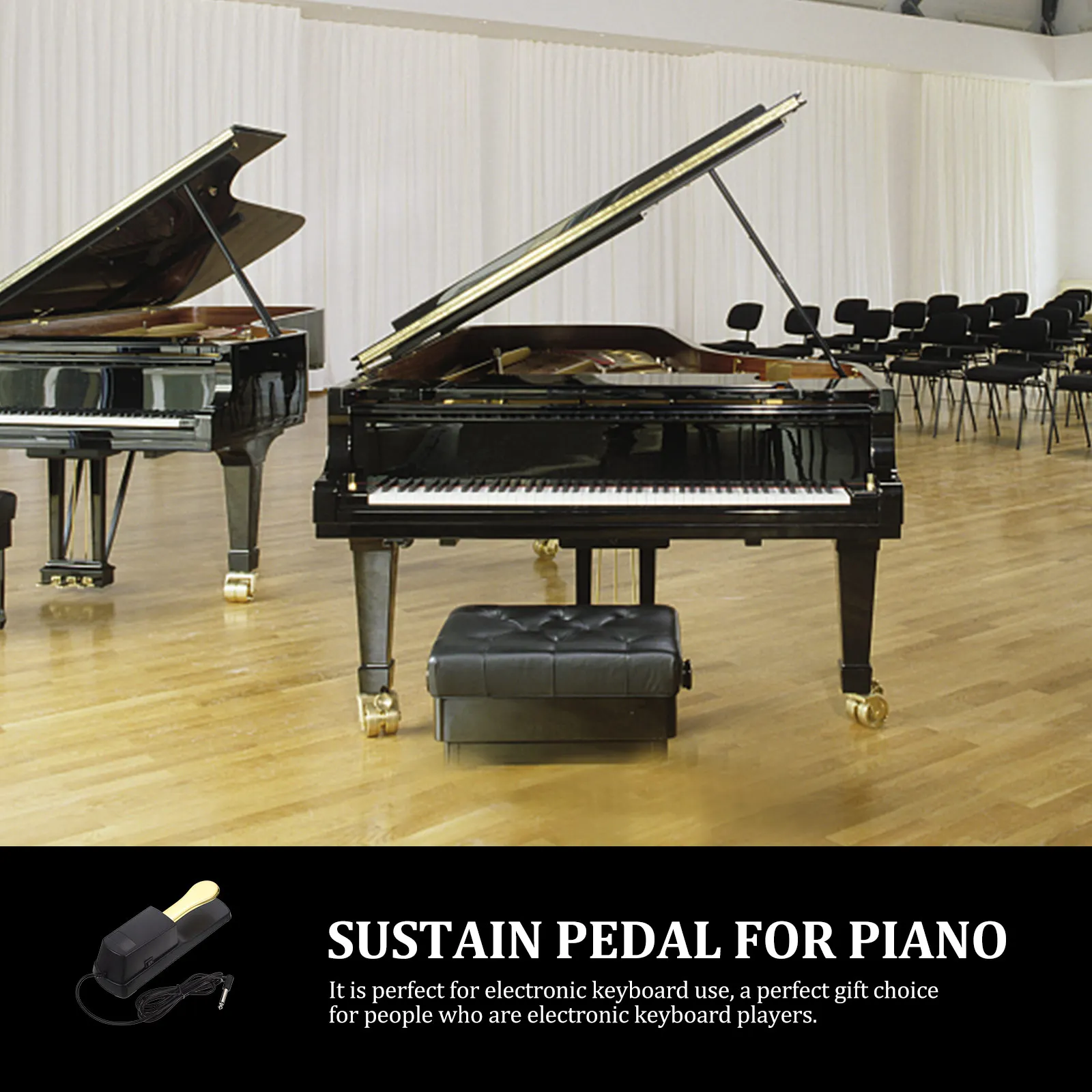 

Electronic Piano Foot Pedal Sustain Keyboard Digital Electric Alloy Steel Pedals for