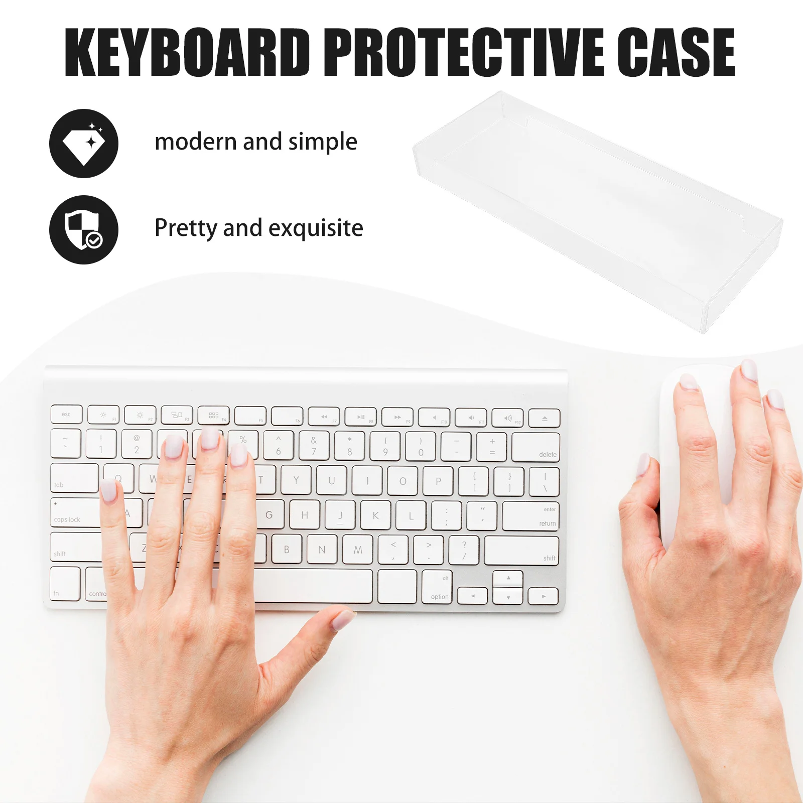 

Acrylic Keyboard Cover Transparent Dust Pet Coffee Spill Resistant Protector For Laptop Desktop Clear Accessory