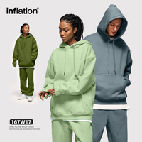 INFLATION 350G Blank Premium Hoodies Unisex 2023 New Multiple Colors Fleece Hoodies for Men Velvet Warm Hoodies Couplewear