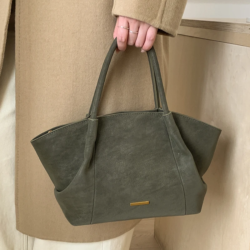 

2025 Retro PU Leather Women's Handbag Minimalist Metal Decor Shoulder Bag Crossbody Bag Casual Daily Tote Bag for Dating Use