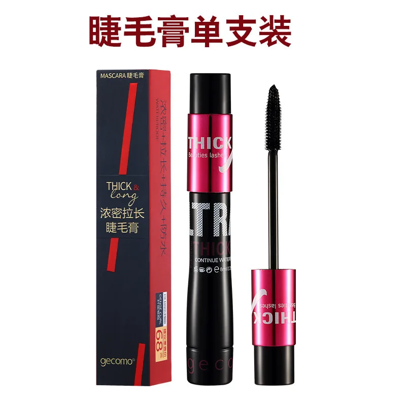 Zestaw tuszu do rzęs Fiber Mascara z podwójnymi aplikatorami, wodoodporny i długotrwały, tworzy trwałe, naturalne podkręcenia, pogrubiający krem do rzęs.