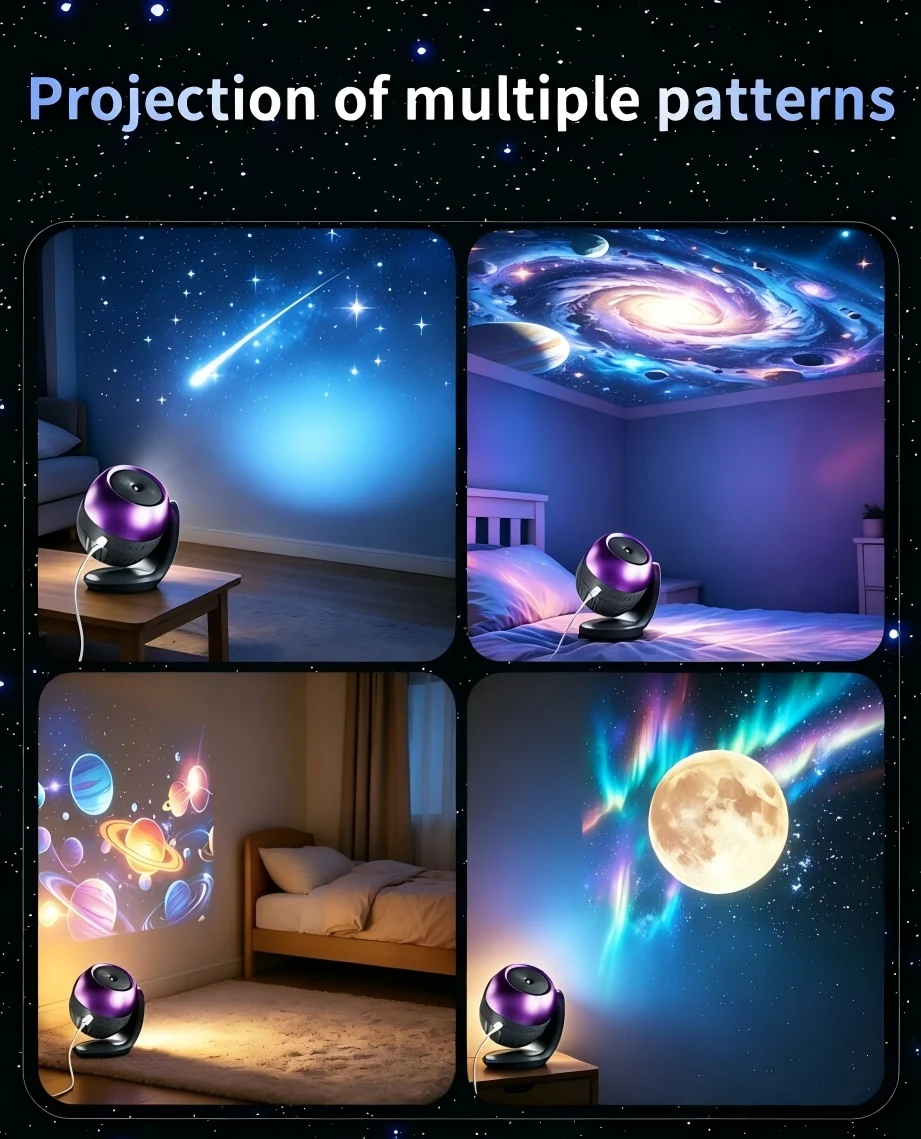 24-IN-1 LED Night Light Galaxy Projector Starry Sky Ocean Festival Projector Night Lamp For Room Decorative Children Kids Gift