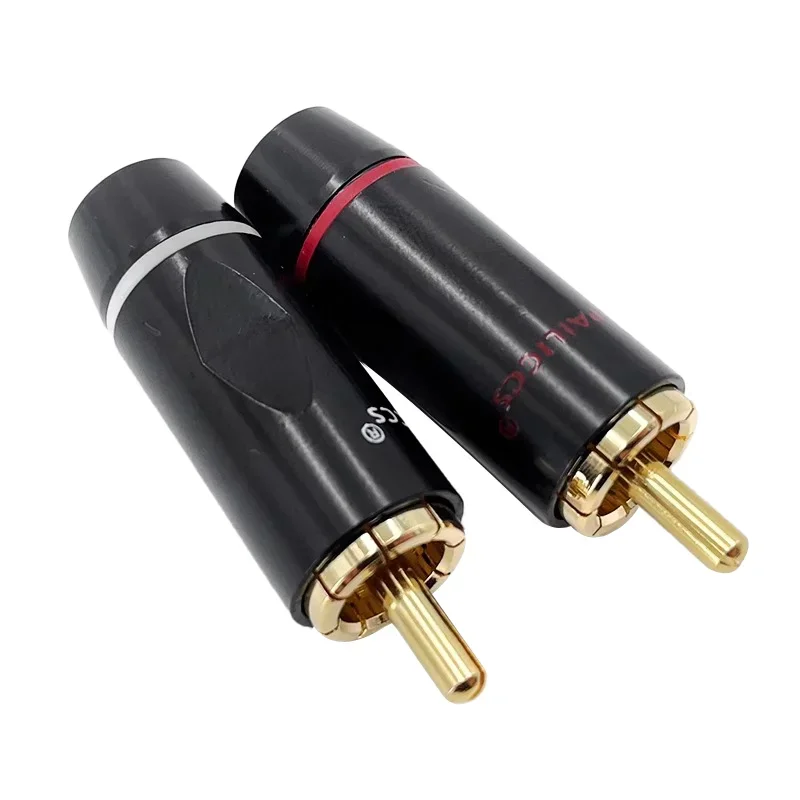 2/4/8/16PCS  Brass Gold Plated RCA HIFI Cable Terminals Male Plug Connector , Audio Video HIFI Terminals