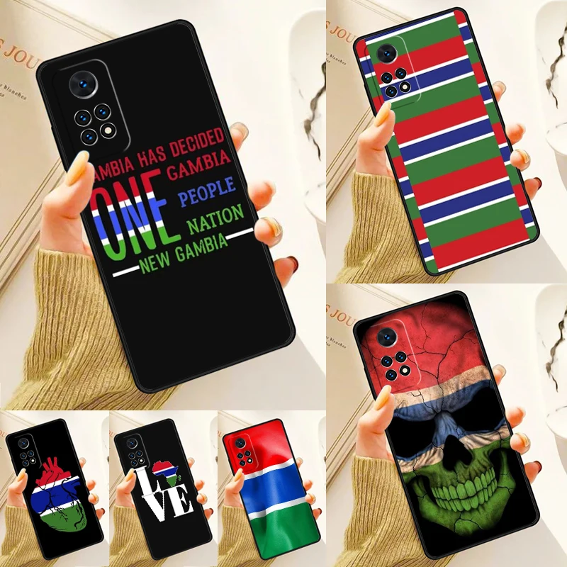 Gambia Flag Case For Samsung Galaxy S24 Plus S23 S20 S21FE Lite S22 Ultra Note 20 S8 S9 S10 Phone Coque