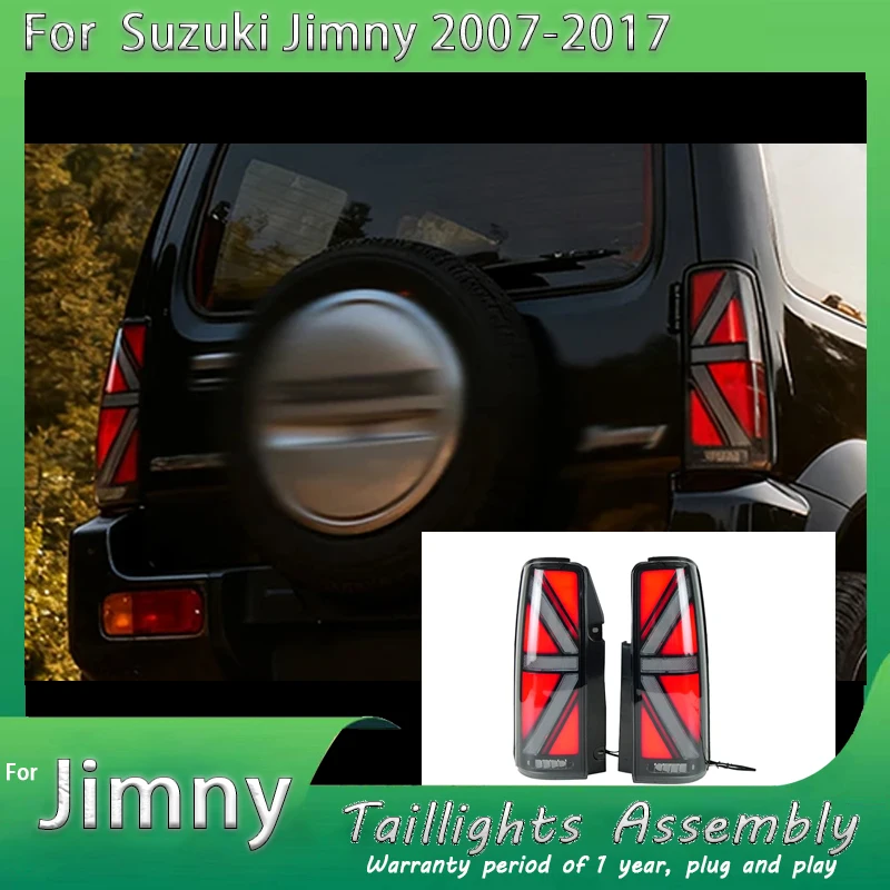 

For Suzuki Jimny III 2007-2018 Car LED Tail Light Rear Running Light + Brake Lamp + Reverse + Dynamic Turn Signal Assembly