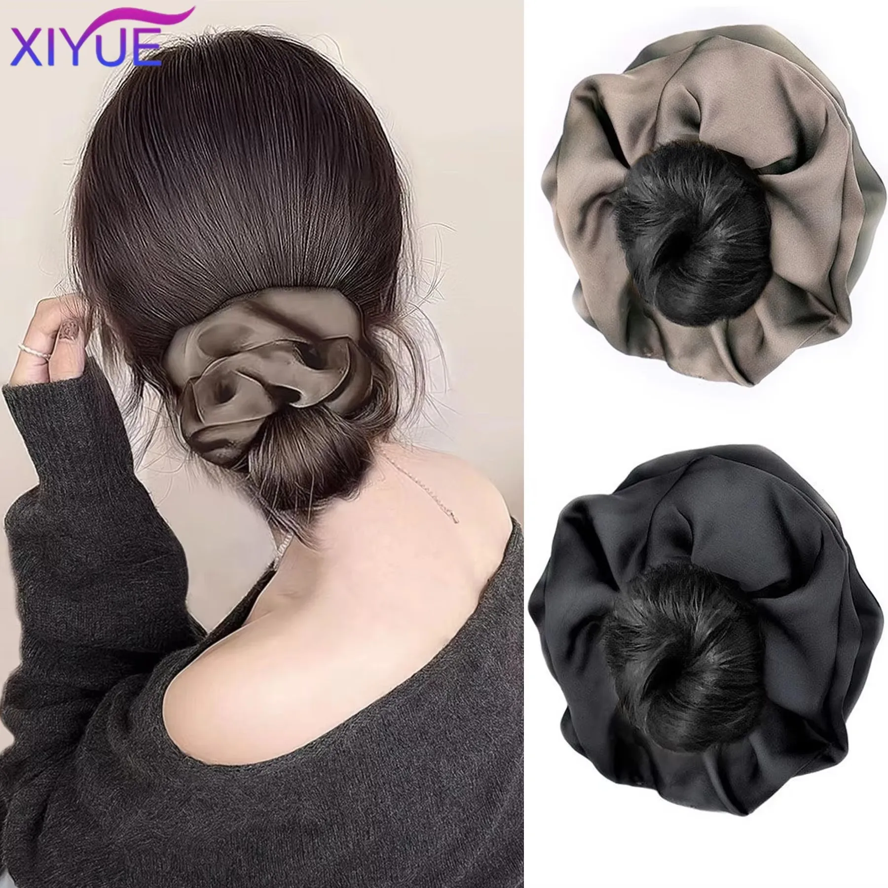 Synthetischer eleganter Haarknoten mit Krallenclip für Damen: Sofortiger, gewellter Hochsteckfrisur-Haarteil, schicker synthetischer Chignon, bequem und natürlich aussehend XY