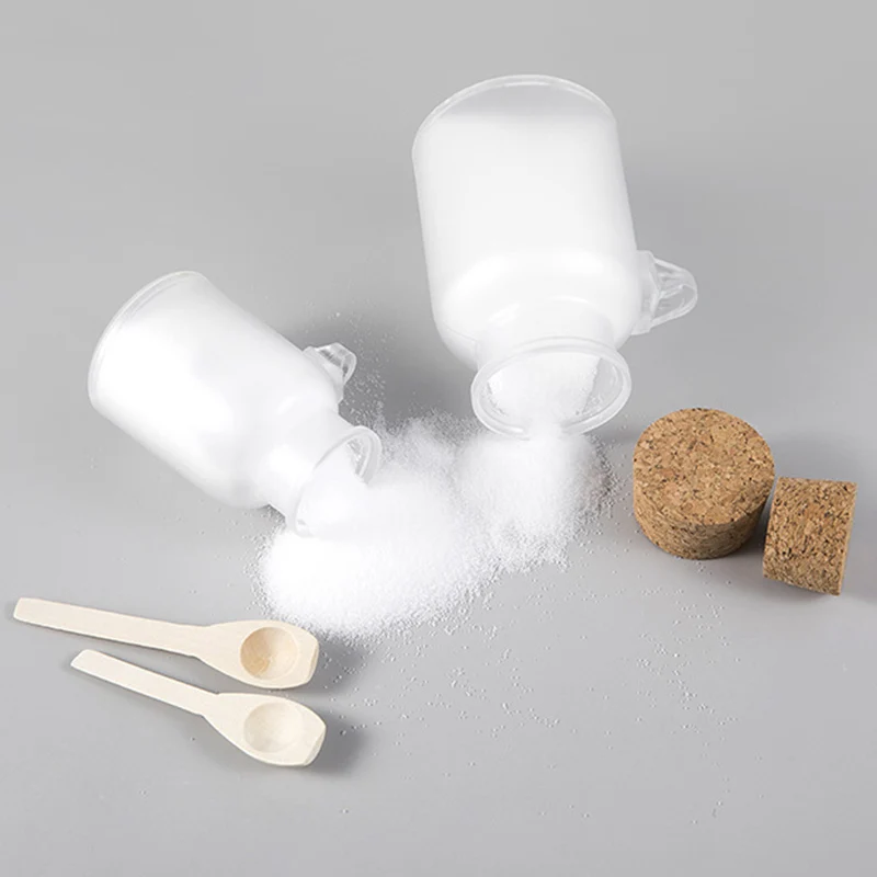 100ml/200ml/300ml/500ml Empty Bath Salt Bottle Plastic Matte Cork Jar Women Bottles Container Refillable Bottle With Wood Spoon