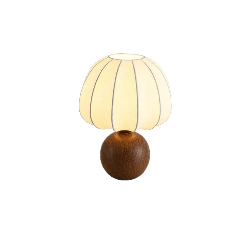 Zijden tafellamp, Franse middeleeuwse slaapkamer, studeerkamer, Amerikaanse retro wabi-sabi-stijl, Japanse ontwerper, hoogwaardige bedlamp