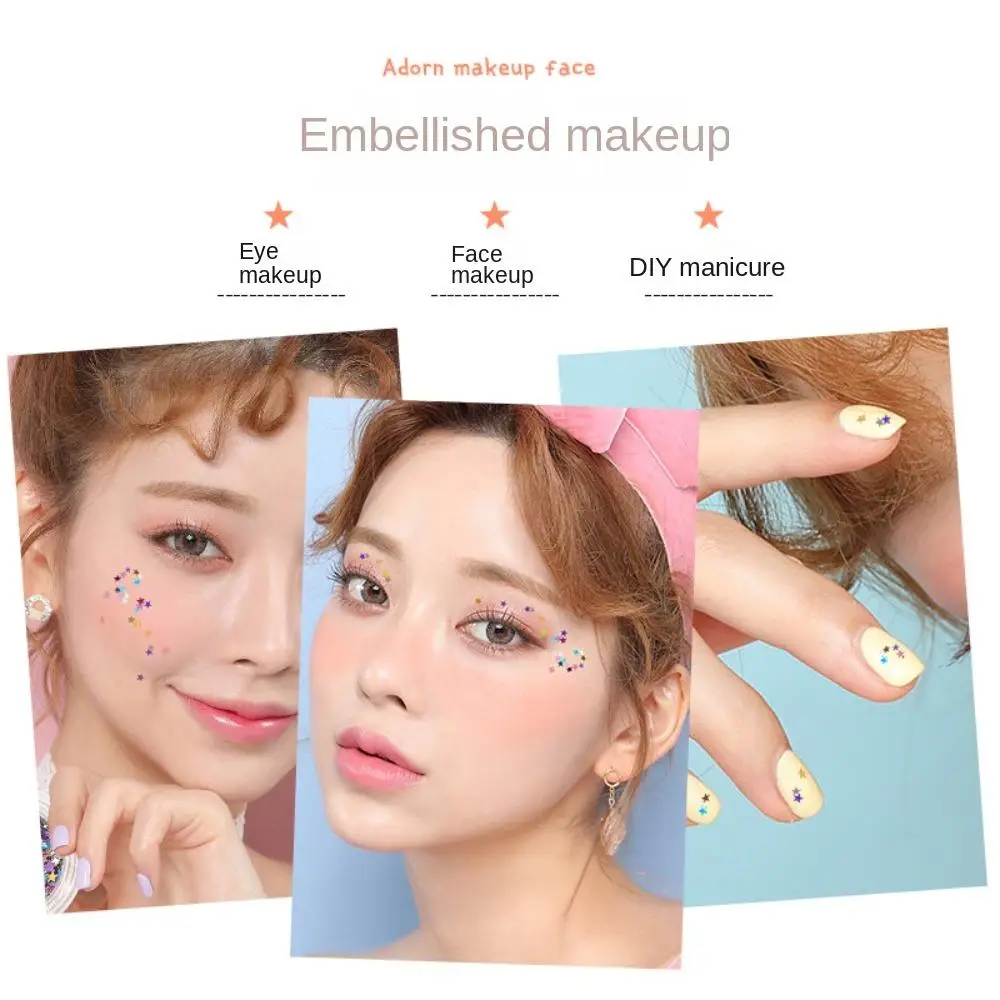 Stars DIY Nail Jewelry Eyeshadow Sequins Pentagram Eye Highlight Powder Nail Glitter Flakes Face Sequins Nail Sequins