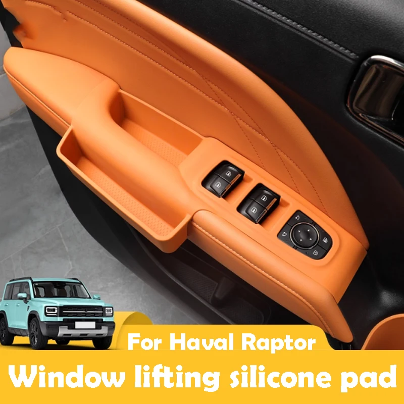 

For Haval Raptor 2025 2026 Window Lifting Silicone Pad Protective Door Armrest Storage Box Modification