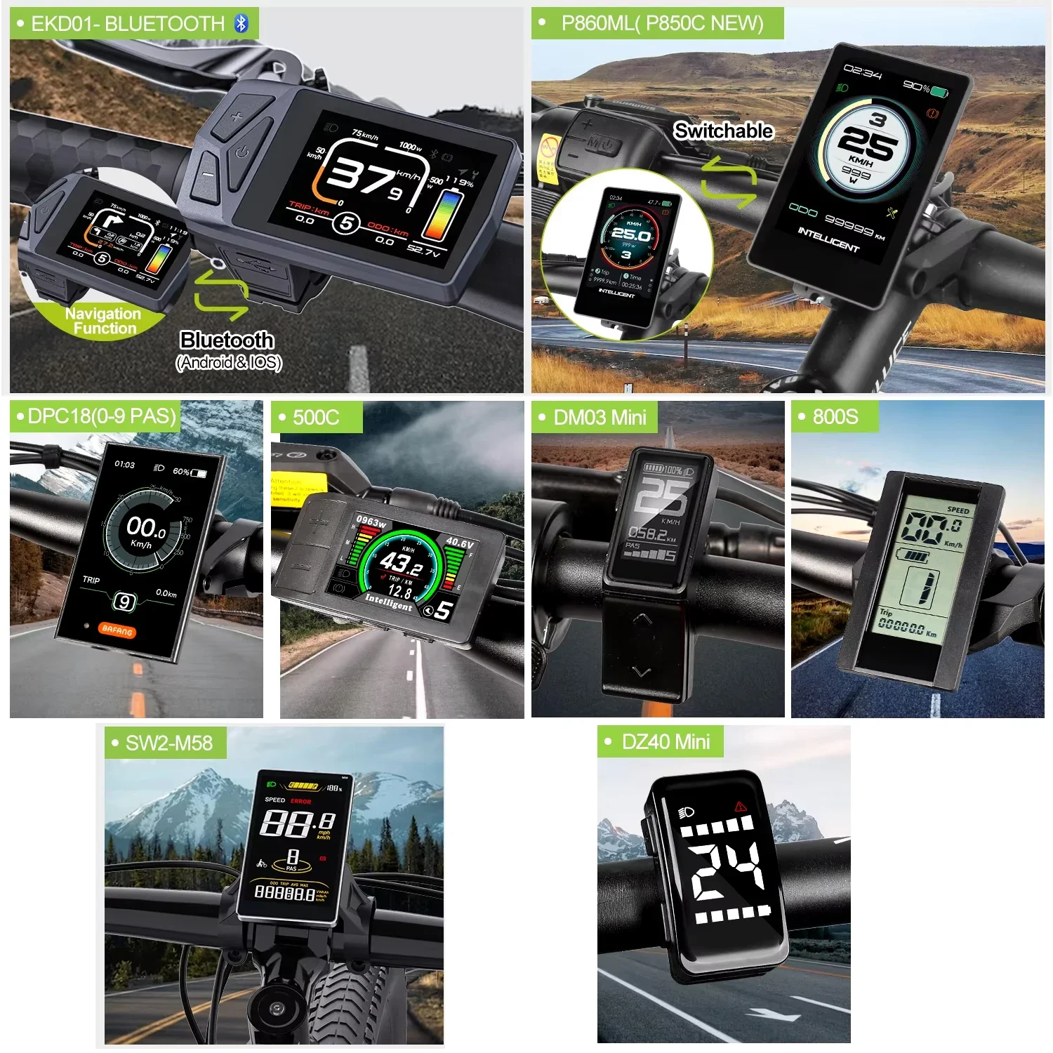 طقم تحويل الدراجة الكهربائية Bafang ، محرك أمامي ومحور محوري ، ترس بدون فرش ، محرك عجلة ، دراجة ، 20-29 بوصة ، 700C ، 48 فولت ، خلفي W ،