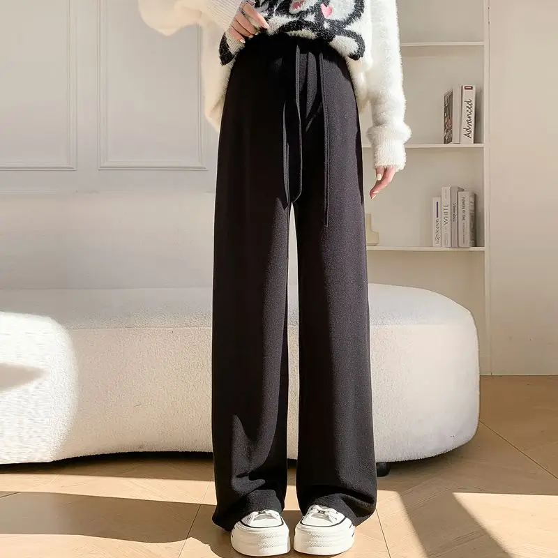 No Braces Maternity Pants Winter Padded Thickened Wide-legged Pants Fall Winter Models 2023 New Trailing Pants Winter Clothing