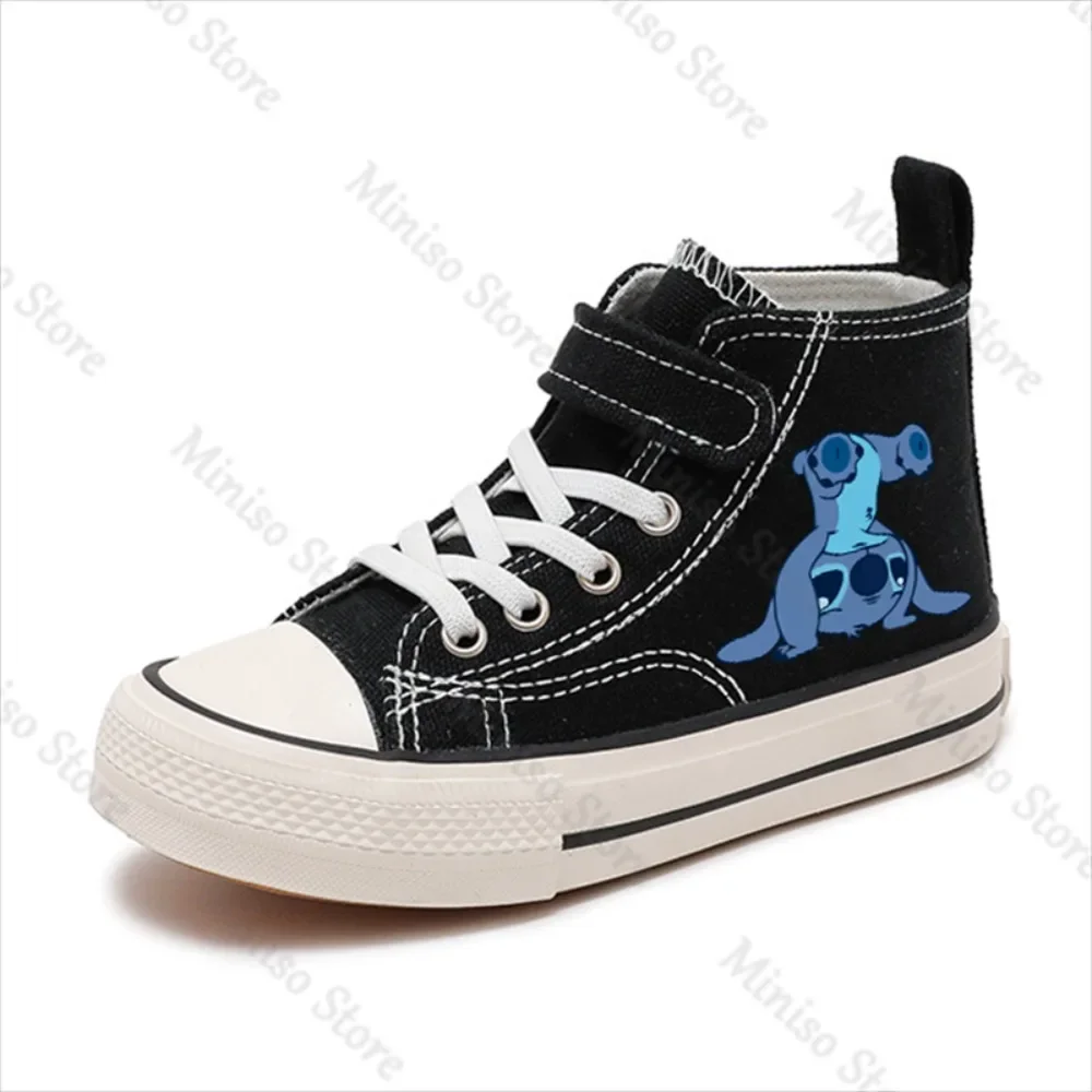 Lilo Stitch Girl Kid Boys Kid Canvas Shoes Casual Cartoon Fashion High-Top Sport comfort Shoes Children Print Boys Tennis Shoes