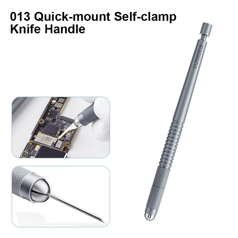 

013 Quick Mount Auto-Clamp Blade Handle Suit for Blade Below 6MM Aluminum Alloy Phone IC Chip Repair Knife Handle