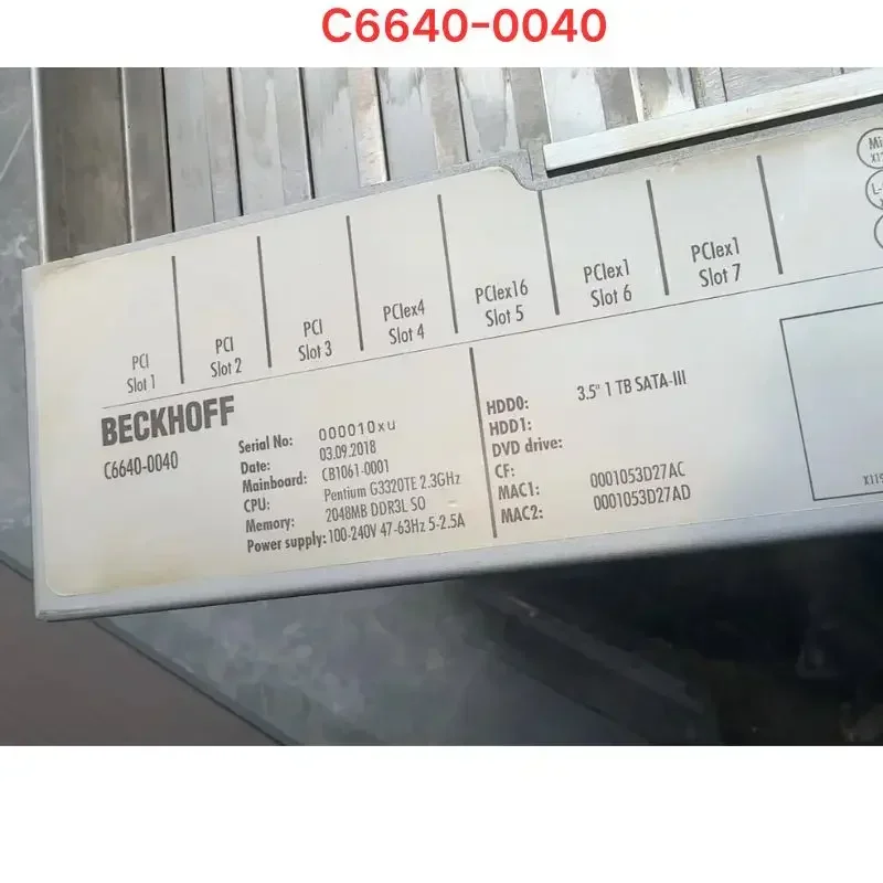 Second hand Beckhoff C6640-0040 controller PLC module