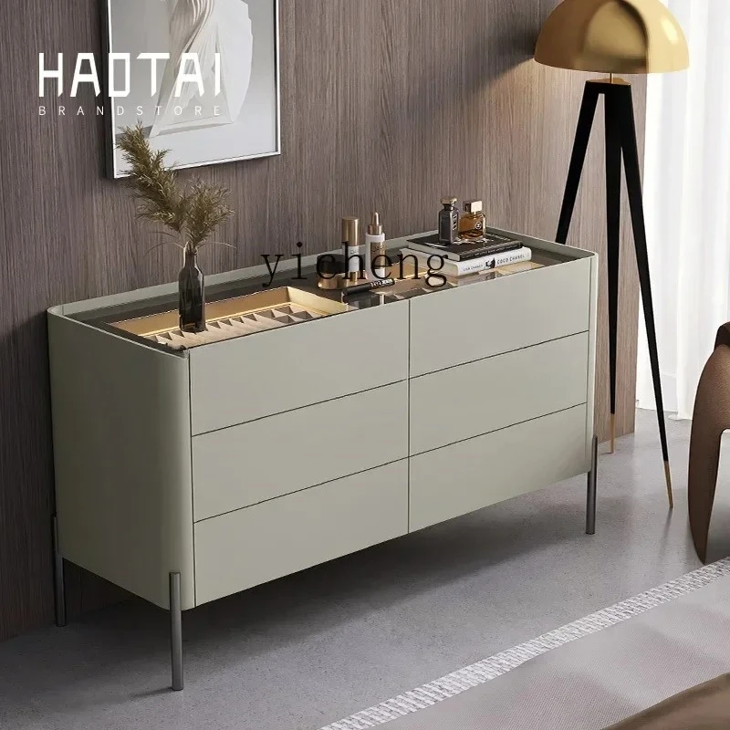 gz-3  minimalist chest cabinet paint light luxury modern storage multi-layer drawer bedroom solid wood partition entrance cabine