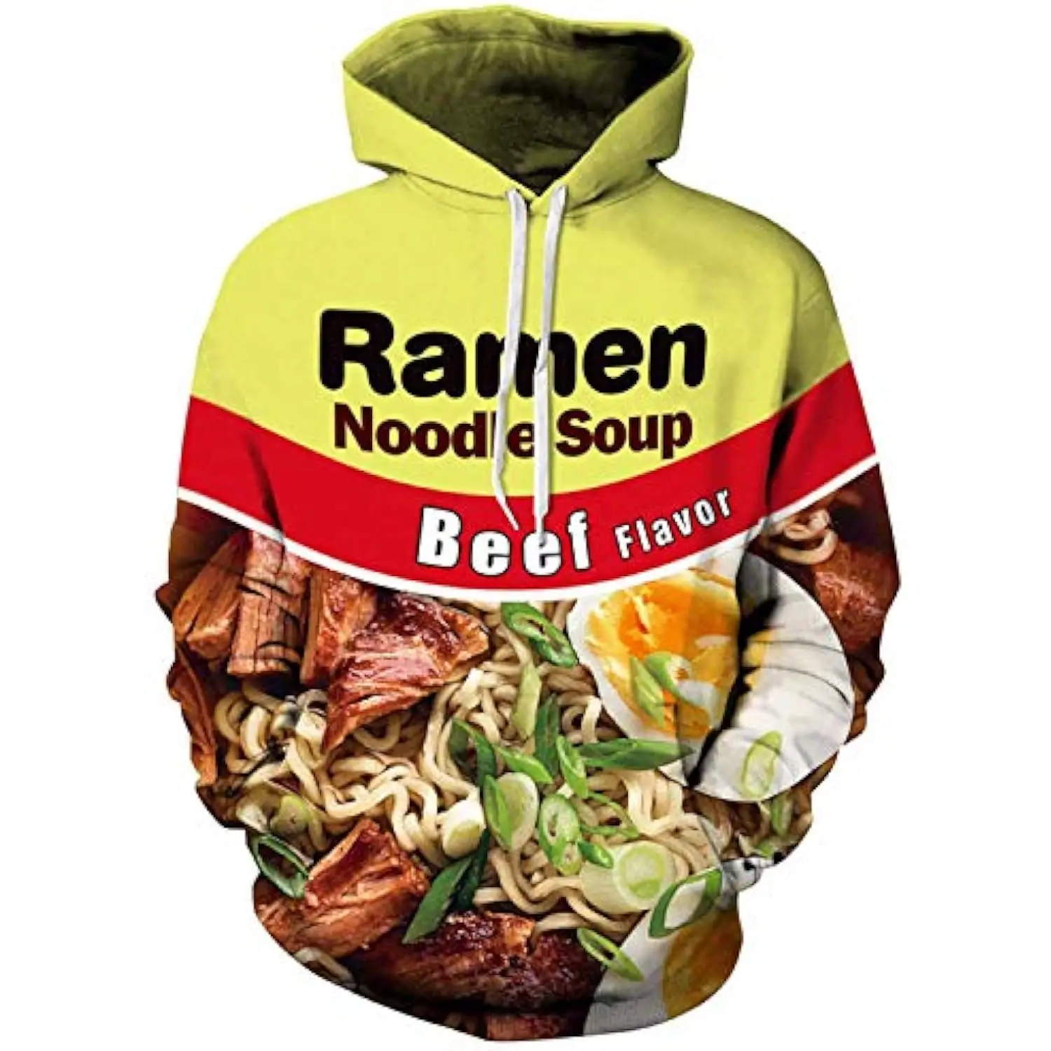 Keasmto 3D Ramen Chicken Noodle Soup Hoodie Beef Sweatshirt