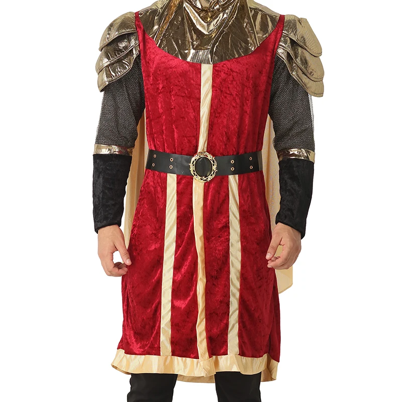 Renaissance King Cosplay, traje do Dia das Bruxas, cavaleiro medieval, Carnaval, Páscoa, Purim, vestido extravagante, adulto