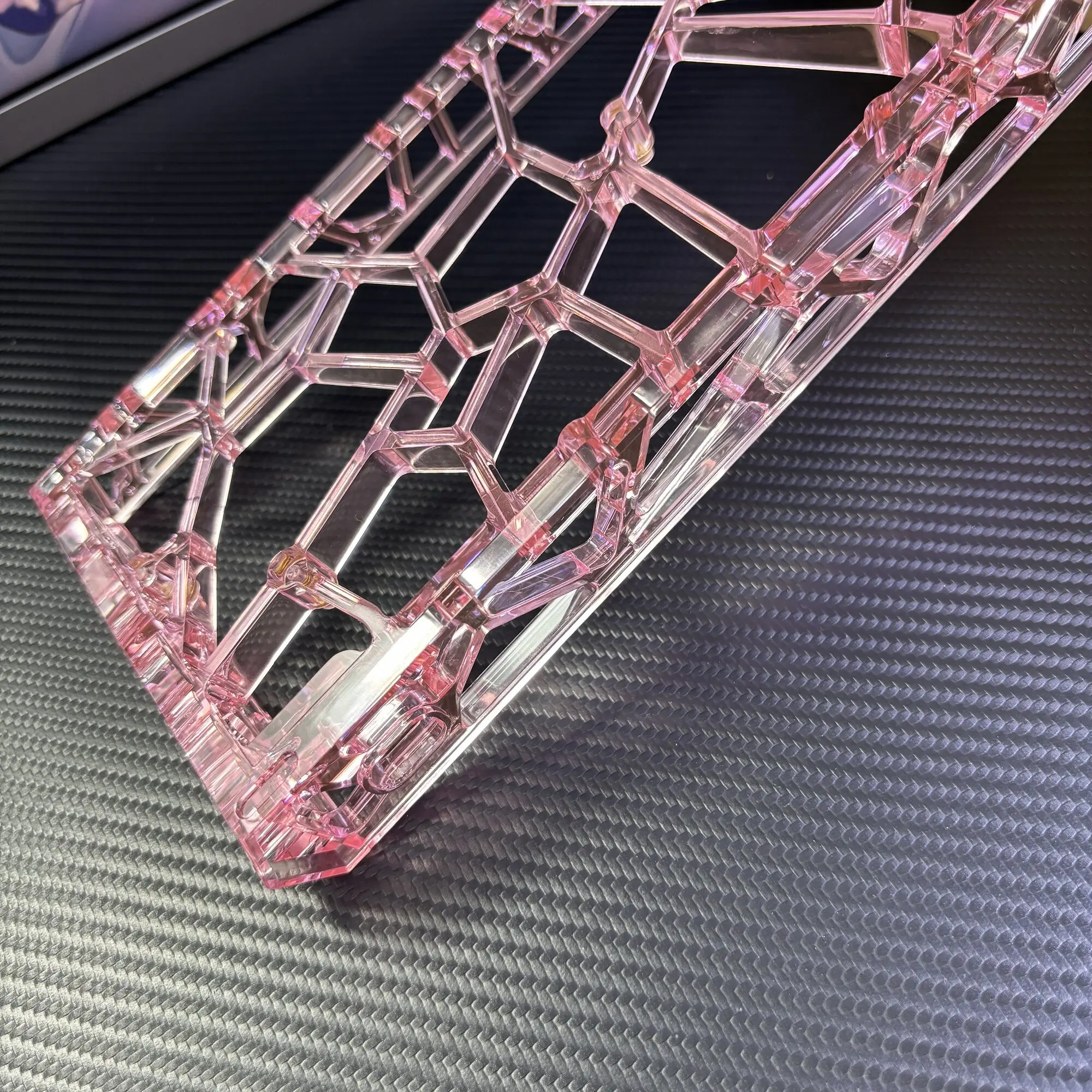 PC Transparent Keyboard Case Kit, Injection Molded Shell for Wooting 60HE & Magnetic Switch Keyboards, with Light Diffuser Plate