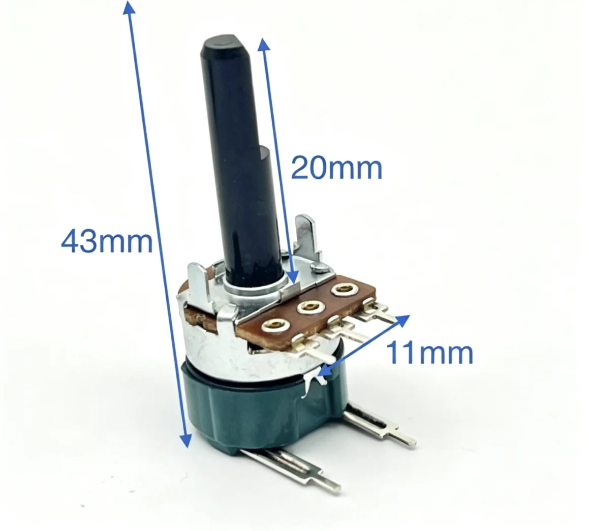 Japan NOBLE RK16 Single-Action 152K Rotating Switch with Step 8 Points, Shaft Length 25MM 1pcs