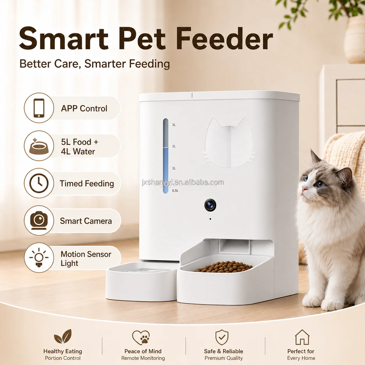 Comedero Inteligente para Mascotas OEM, Comedero Automático con Cámara HD, Venta al por Mayor