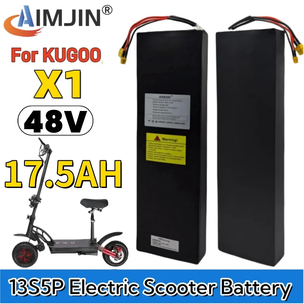 48V lithium battery pack ,13s5p 17500mAh for Kugoo X1/X1Plus Electric Scooter Battery 17.5Ah 840Wh with BMS