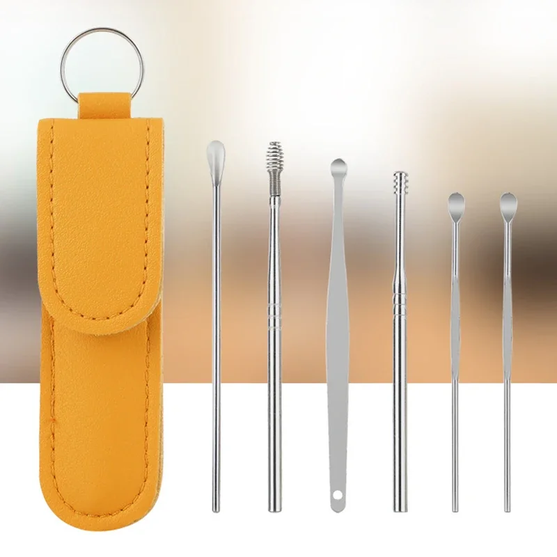 1set Ear Cleaning Kit Wax Removal Tool EarPicking Cleaning Collecting Hygienic Design Health Care Earpick