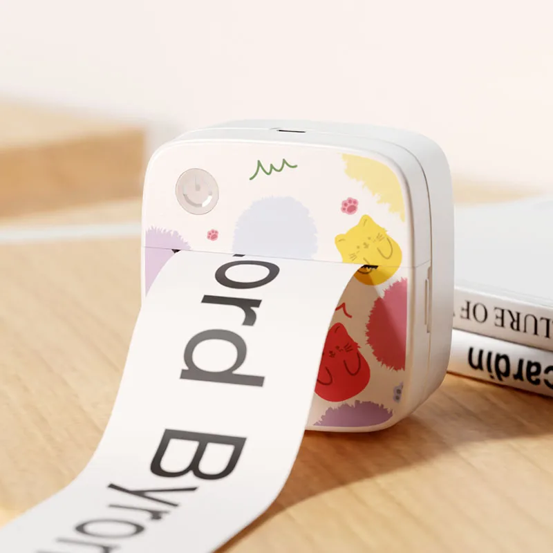 DD2 Label Maker เครื่องพิมพ์ เครื่องพิมพ์แบบพกพา การ์ตูนแมว กระดาษความร้อน ป้ายสติกเกอร์ กระดาษสําหรับการพิมพ์ภาพถ่าย ข้อผิดพลาด การพิมพ์