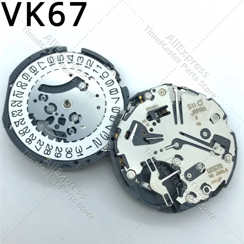 Nuevo y Original Japón VK64 movimiento de cuarzo VK63 VK67 VK64A movimiento 5 pines 6 puntos accesorios de reloj