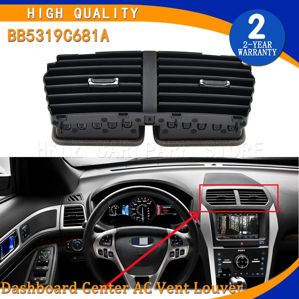 BB53-19C681-A High Quality Heater Vent Louver Black For Ford Explorer 2011-2015 Police Interceptor Utility 2013-2015