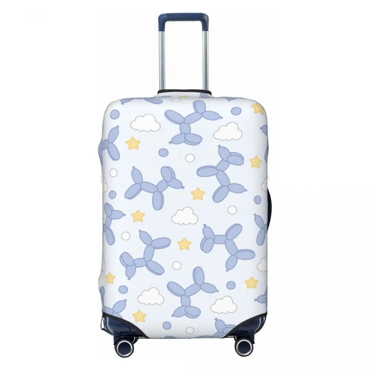 Purple Dog Balloons Suitcase Cover Animals Holiday Cruise Trip Strectch Luggage Supplies Protection