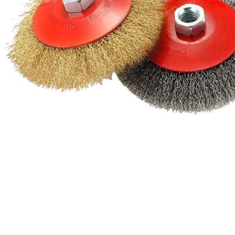 100/115/125mm Steel Wire Wheel - Disc Brush for Angle Grinder, Rust Removal, Paint Stripping & Polishing