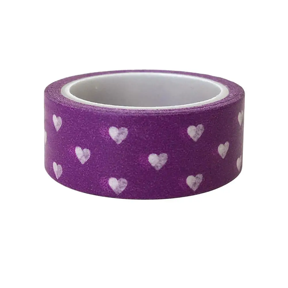 

2pcs Lovely Purple Paper Tape DIY Decorative Scrapbook Masking Tape Washi Tape Stationery Office Adhesive Tape