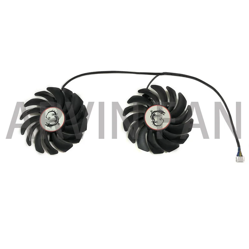 2Pcs/Set 85MM PLD09210S12HH,VGA GPU Cooler,Video Card Fan,For GTX1050Ti RX580 RX570 RX6600 ARMOR,Replace PLD09210B12HH