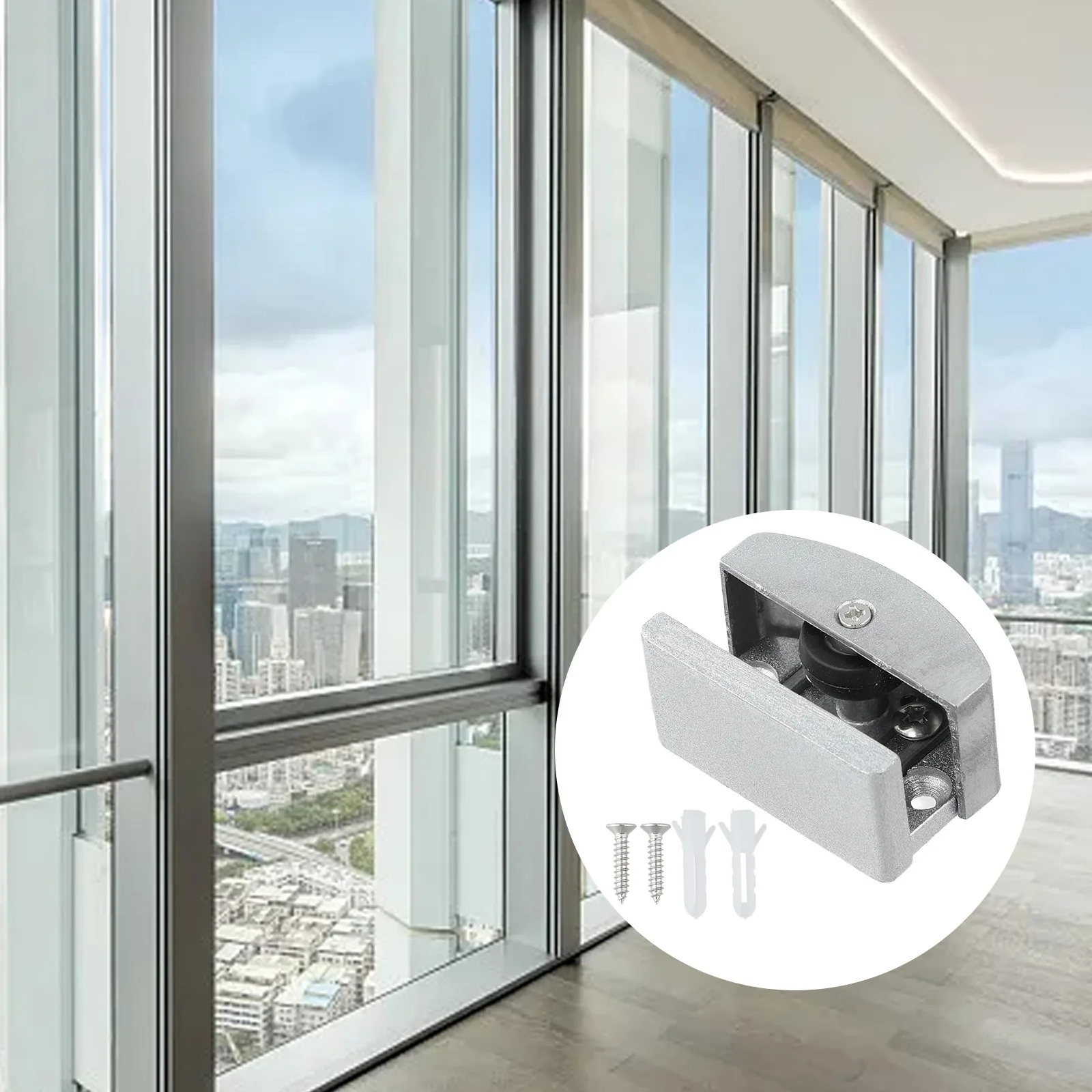 As Shown Floor Rail Guide Wind Chime Enhanced Noise Reduction Extending Lifespan Of Glass Door Recessed Precision Groove