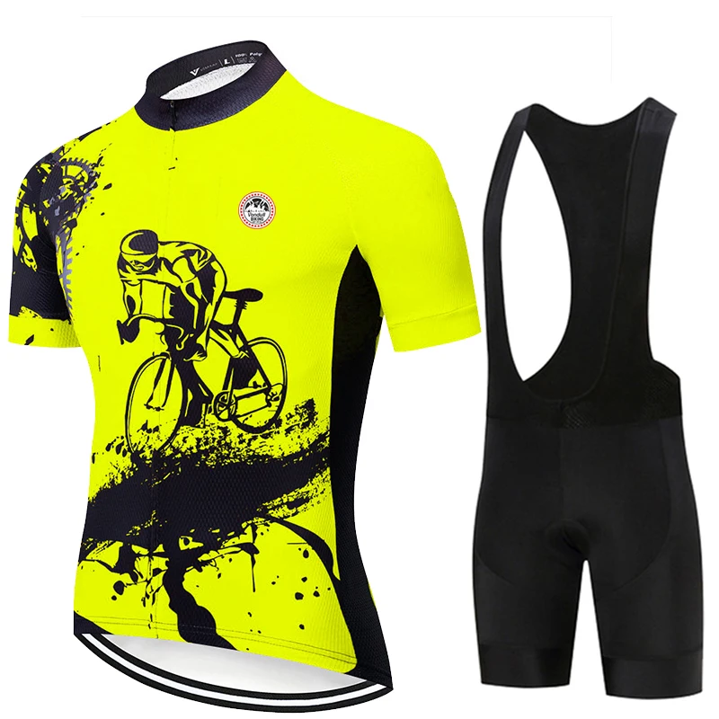 Cycling Jersey Suit 2024 New Men Summer Short Sleeve Set Breathable Racing Sport MTB Bicycle Clothes Outdoor Bike Uniform