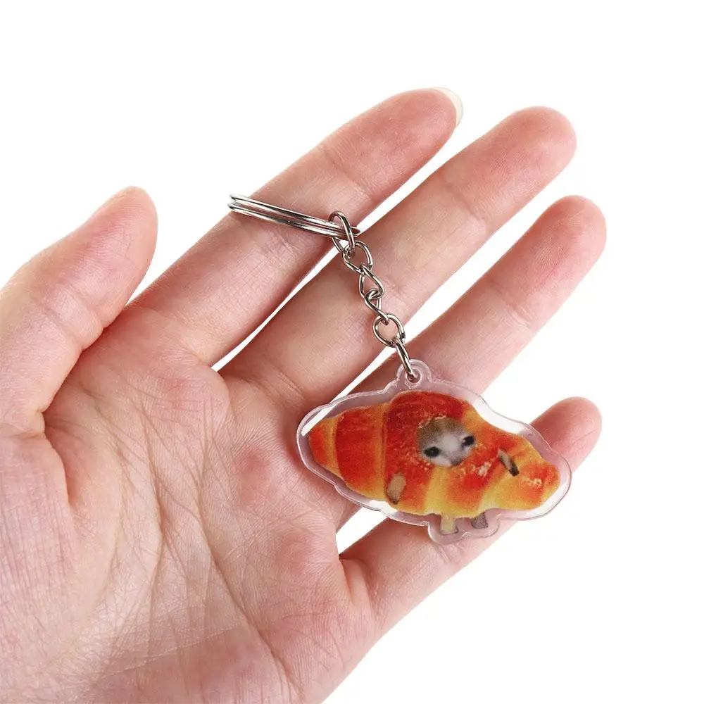 Банановый кот Happy Banana Cat Брелок для ключей Рюкзак Очаровательные брелоки Банановый кот Цепочка для мобильного телефона Подвеска DIY Ювелирные изделия