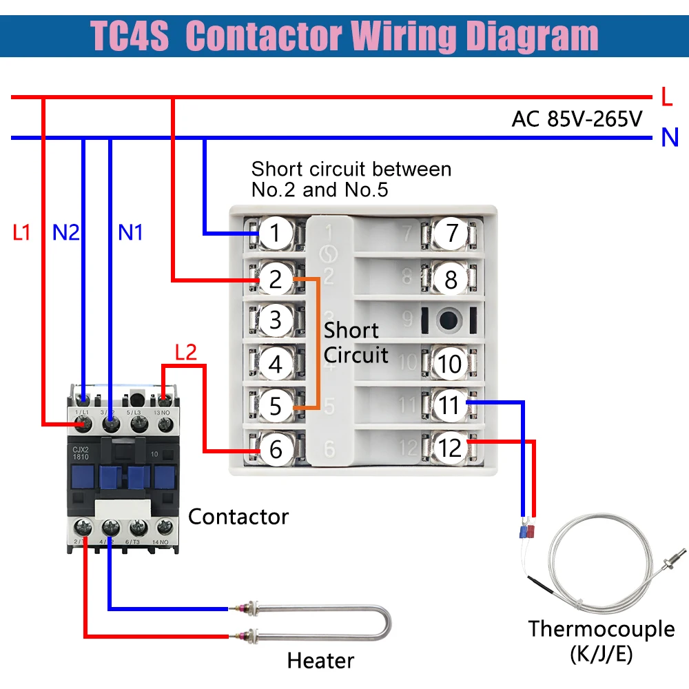 EARU Digitaler PID-Programmierbarer Temperaturregler Thermostat SSR-Relais Spannungsausgang mit SSR-40DA K Thermoelement-Sensor-Kit – Detail 12