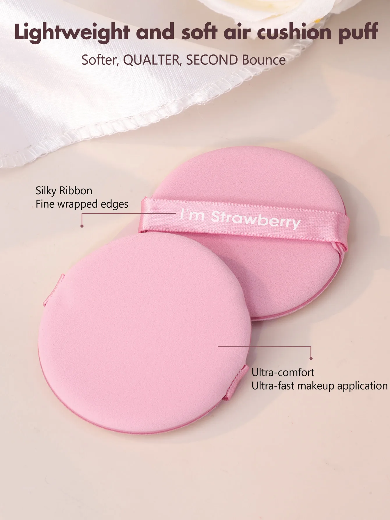 مجموعة وسادة هوائية واحدة مع نفخة مسحوق علبة، علبة مكونة من 7 عبوات لا تأكل مسحوق أدوات تجميل مريحة للتخزين