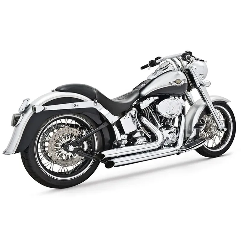 

Suitable for Harley 18 years later Soft Tail Fat Boy Breakthrough Full Exhaust Electroplating Black Exhaust Barrel