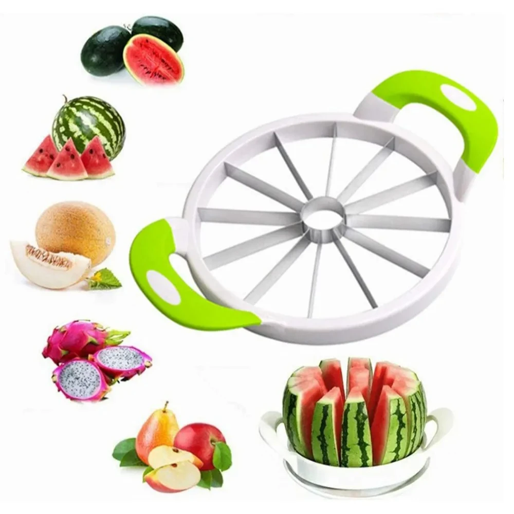 Kitchen Practical Tools Creative Watermelon Slicer Watermelon Cutter Knife 430 Stainless Steel Cantaloupe Fruit Cutter Slicer