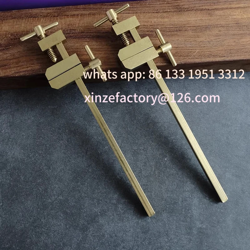 

Customizable 2Pcs Woodworking Japanese-style Wood Clamp, Brass Parallel Clamp Fast Fixed Clip Auxiliary Fixture Splicing Board P