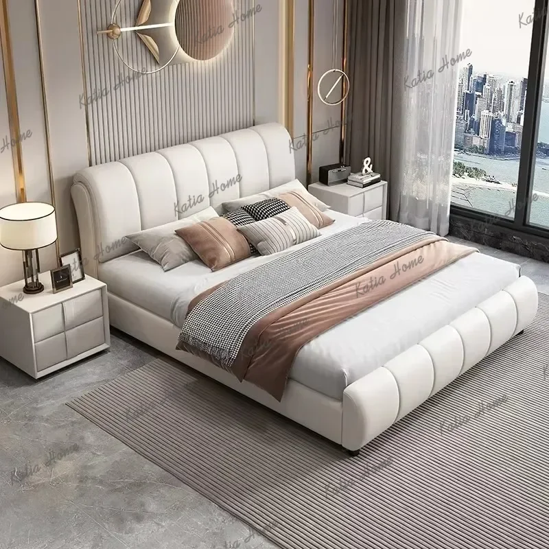 Organizer Mattress Double Bed Luxury Upholstered Single Kids Double Bed Headboards Cabinets Letto Matrimoniale